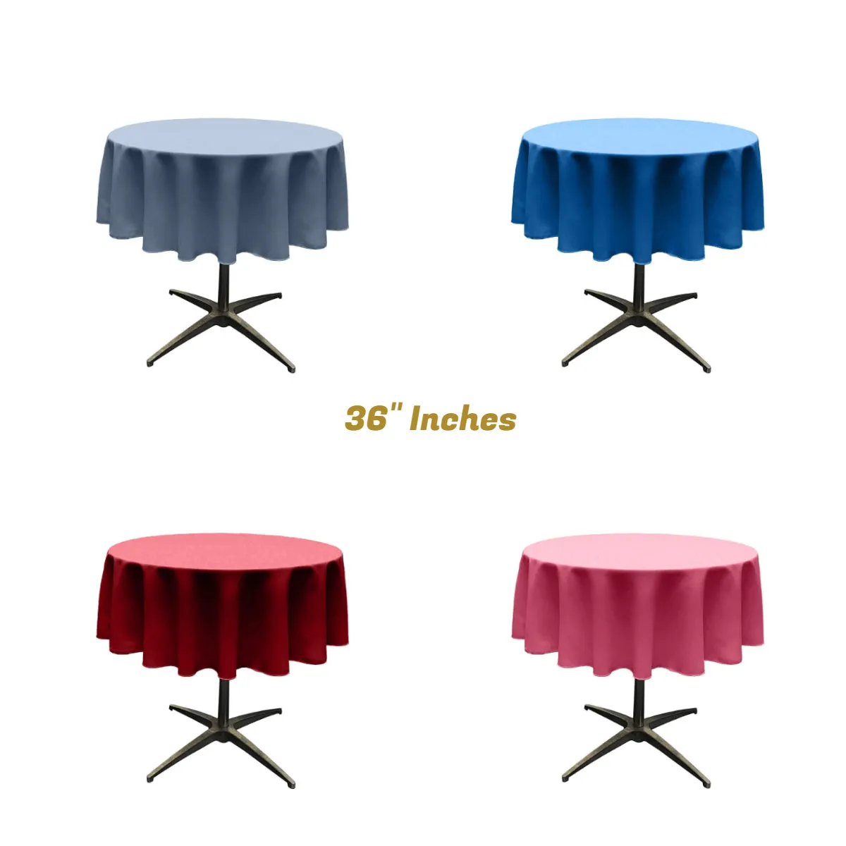 36" ROUND POLY POPLIN SEAMLESS TABLECLOTH