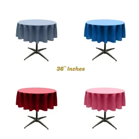 36" ROUND POLY POPLIN SEAMLESS TABLECLOTH