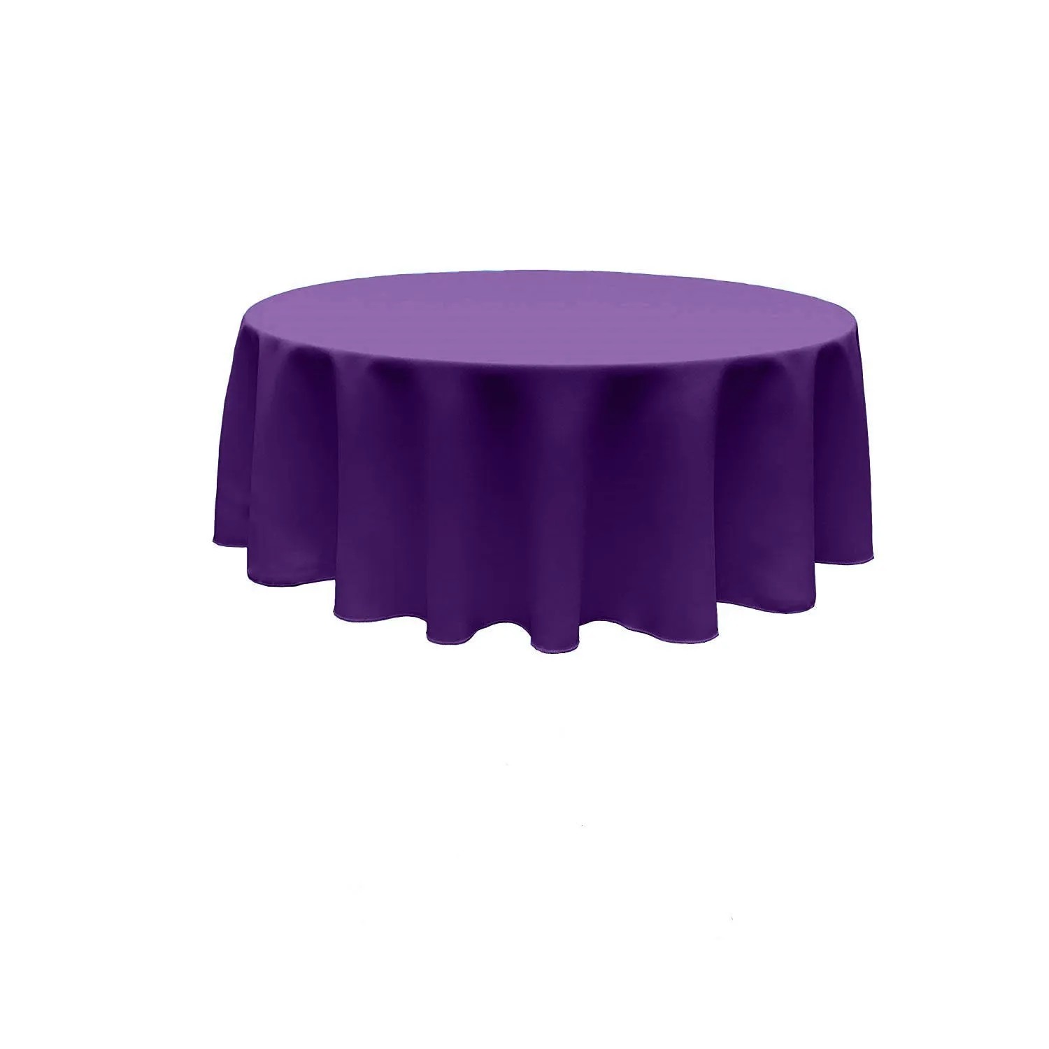 90" ROUND POLY POPLIN SEAMLESS TABLECLOTH