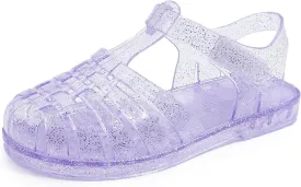 GUGUYeah Jelly Sandals for Girls,Closed Toe Princess Costume Summer Dress Shoes Fisherman Gladiator Water Beach Flat Sandals for Toddler/Little Kid/Big Kid