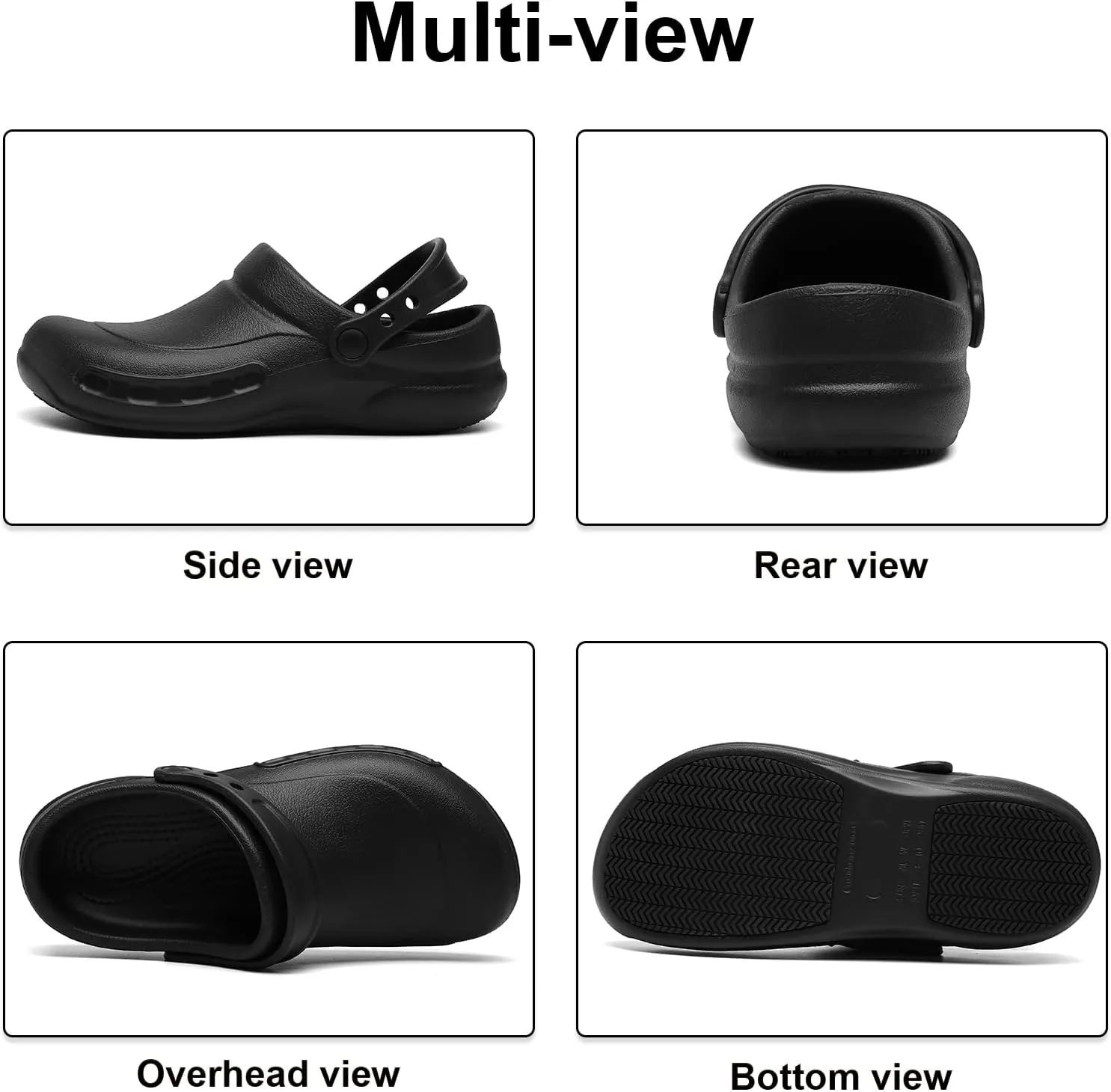 Haifago Non Slip Waterproof Clogs Shoes for Men, Standing All Day Comfortable Nurse and Chef Shoes for Men, Men's Oil-Proof Work Shoes for Food Service