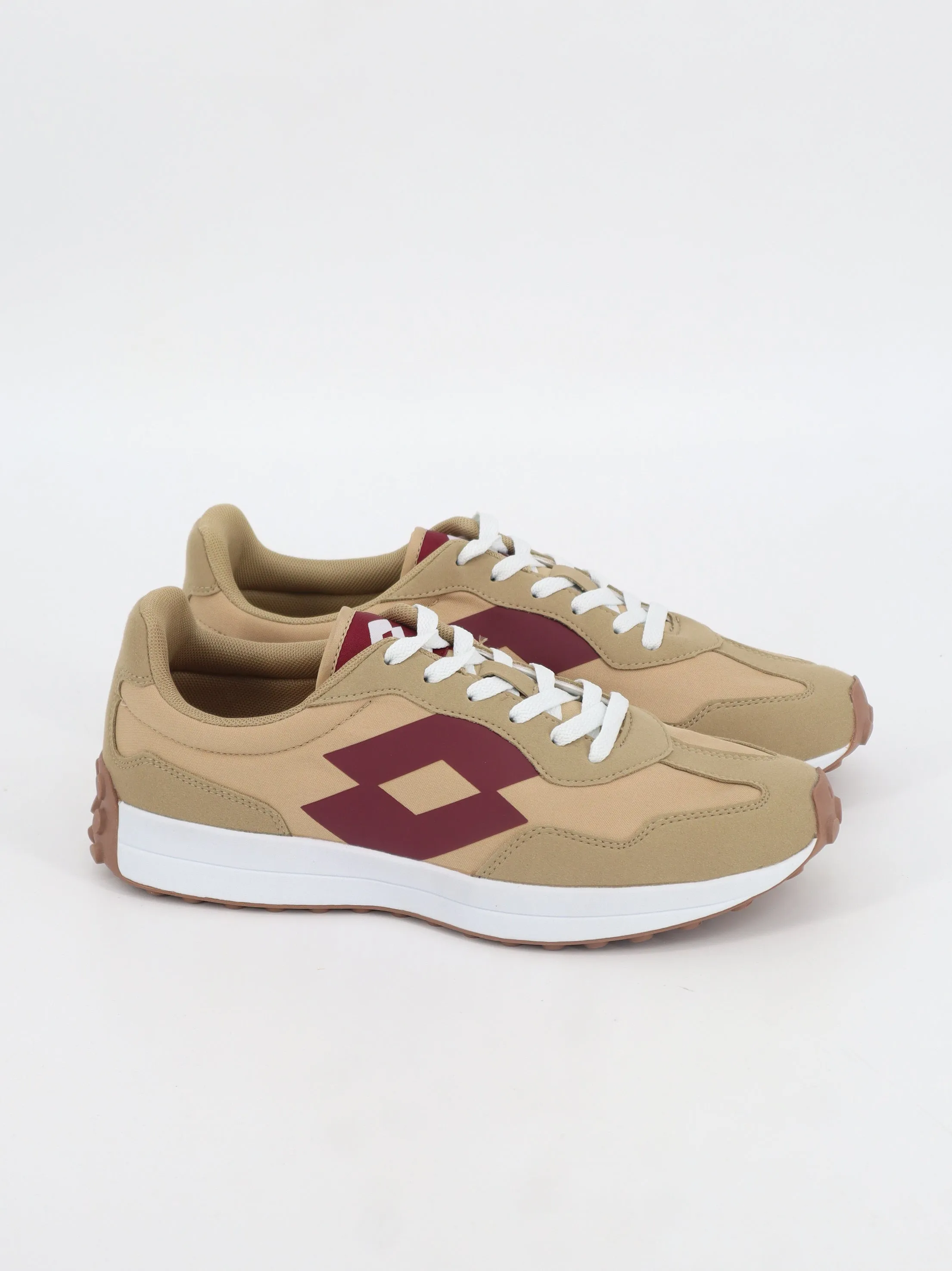 Men's Brand Logo Printed Sneakers,Beige