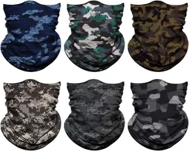 Neck Gaiter for Men Women Headwear Bandana Head Wrap Face Scarf Mask Cover Warmer Balaclava-Seamless & Versatile