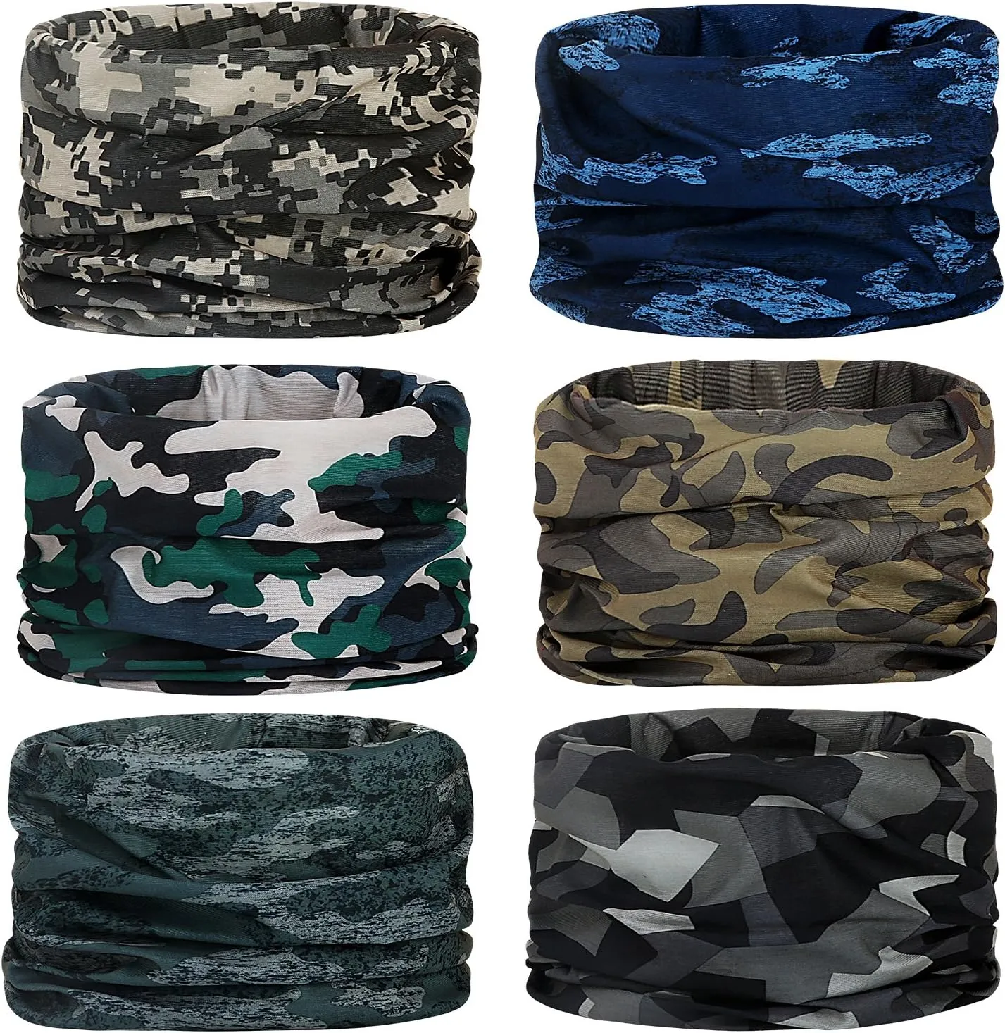 Neck Gaiter for Men Women Headwear Bandana Head Wrap Face Scarf Mask Cover Warmer Balaclava-Seamless & Versatile