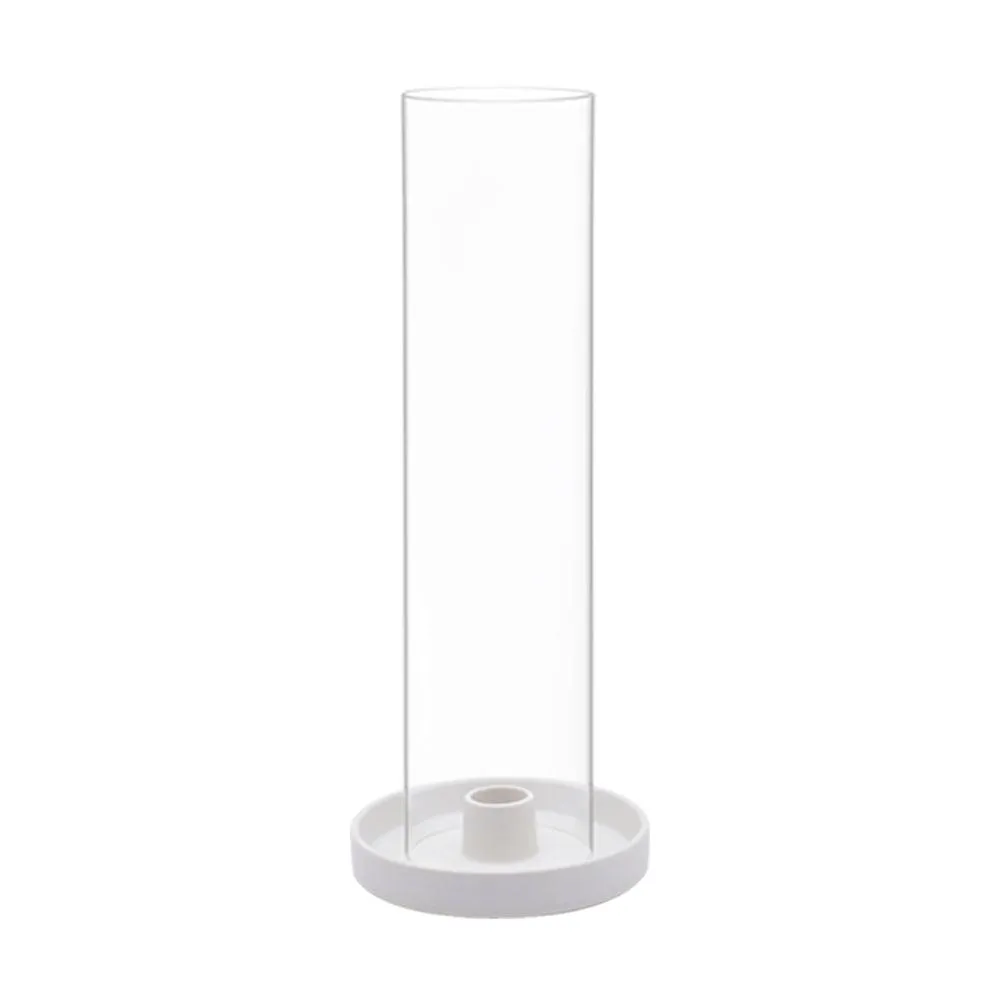 Set of 6 Glass Hurricane Candle Holders