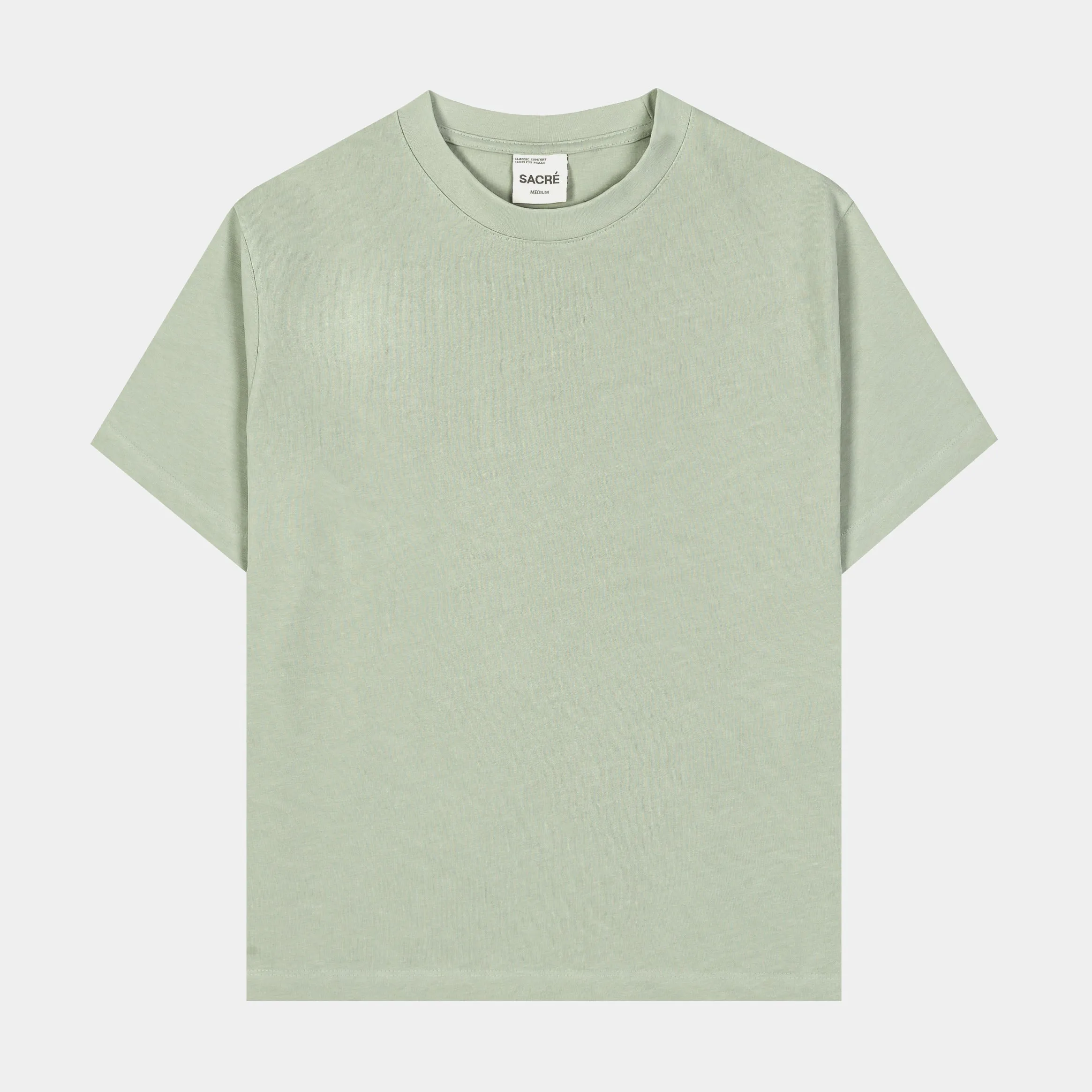 Solid Tee Womens Short Sleeve Shirt (Sage)