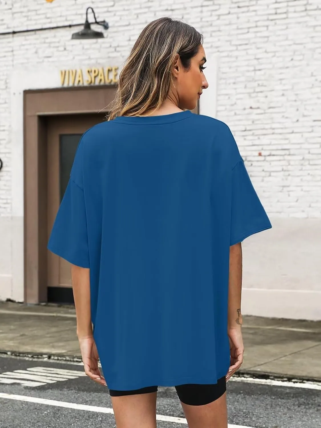 Womens Oversized T Shirts Cotton Loose Fit Short Sleeve Tee Crewneck Workout Summer Tops Fashion Clothes 2025